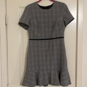 Aqua Grey Plaid Dress